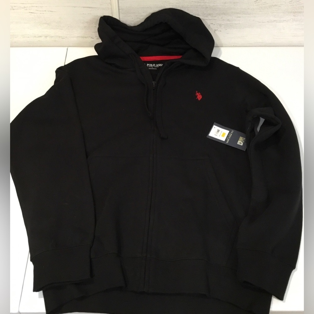 U.S. Polo Assn Fleece Full-Zip Sweatsuit 2 Pc Set Mens Large Hoodie & Pants - Picture 7 of 15